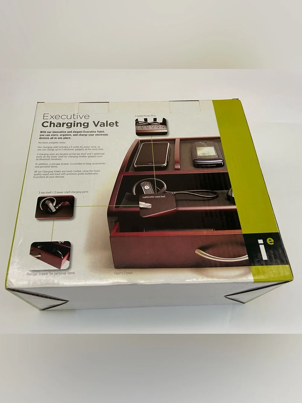 NEW Executive Charging Valet - Cherry Wood